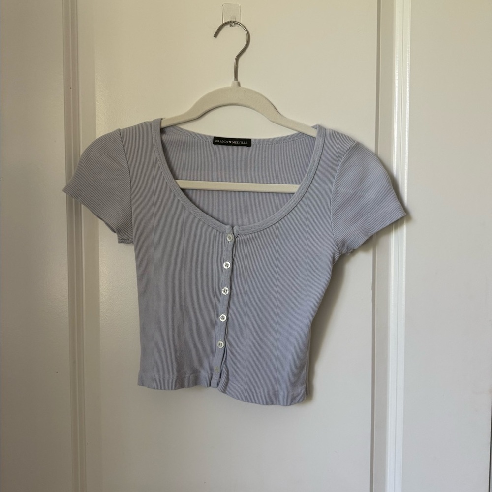 Brandy Melville light blue Button-Down Shirt
